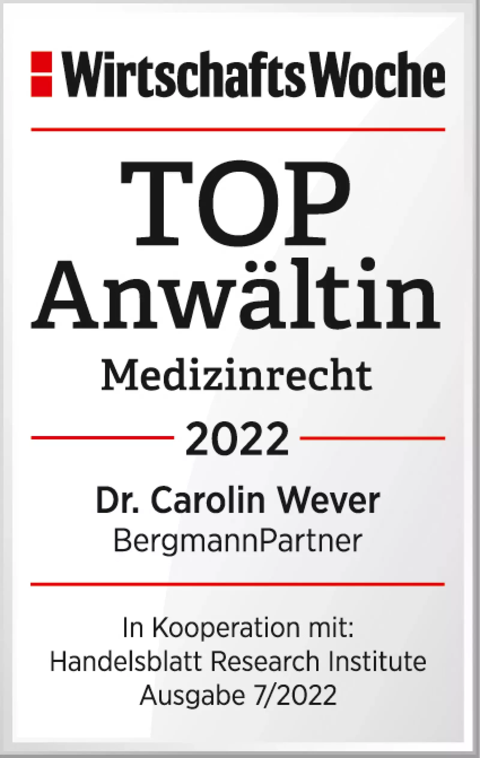 BergmannPartner Top Anwältin 2022 BergmannPartner Top Anwältin 2022
