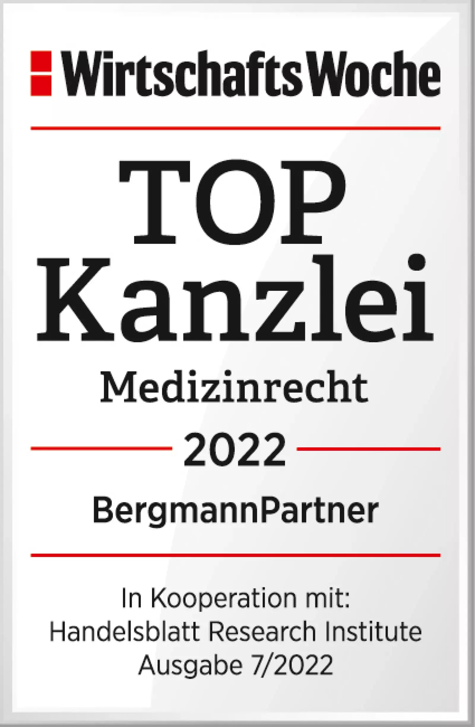 BergmannPartner Top Kanzlei 2022 BergmannPartner Top Kanzlei 2022